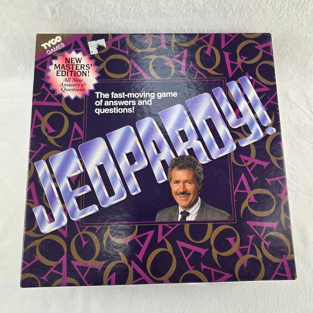 Jeopardy! Master's Edition Tyco Trivia Board Game 1992 vintage Alex Trebek